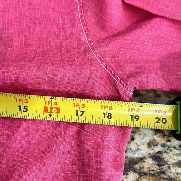 Tommy Bahama Linen Pink Long Sleeve Button Down Shirt Size S - Picture 10 of 11